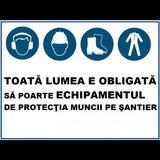 Placuta pentru echipamentul de protectia muncii pe santier